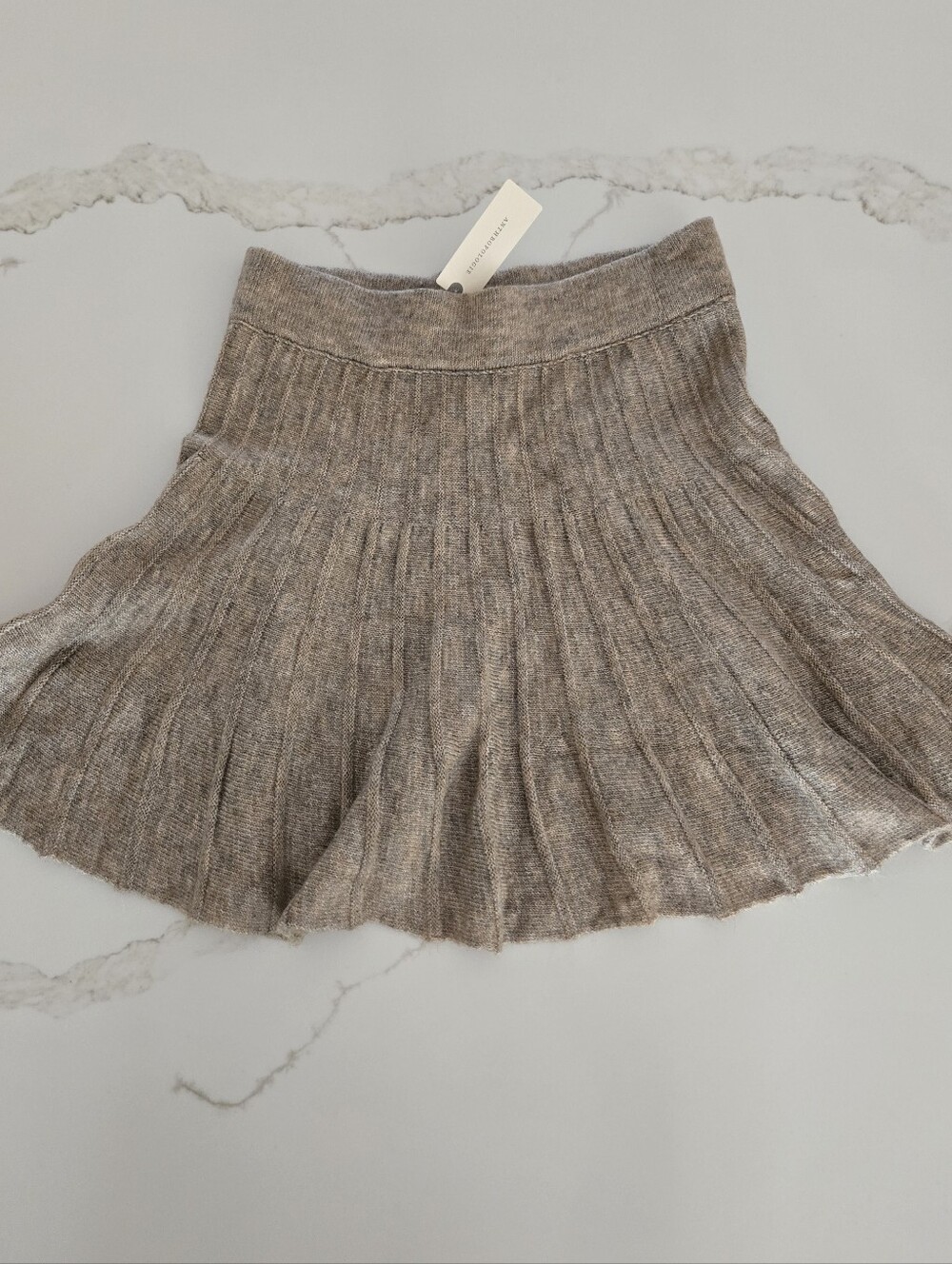 NWT Flared Sweater Skirt - Taupe